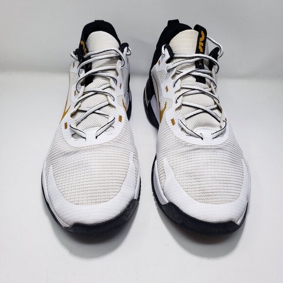 Nike Air Max Alpha Trainer 5 Mens Training Shoes White/Black/Gold Size 12 - Picture 7 of 10